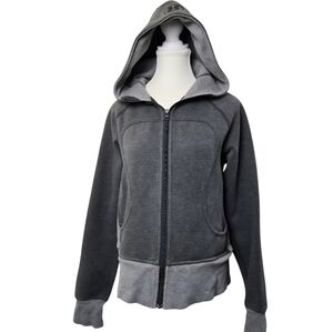 Lululemon Heathered Gray Vintage Scuba Hoodie Sz 10